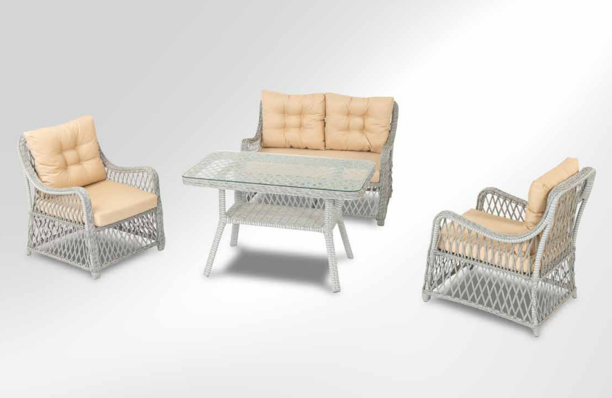 Ayvalık Rattan Oturma Grubu Gri 2 Ayvalık Rattan Oturma Grubu Gri 2